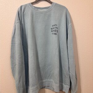 Anti Social Wives Club Oversized Sweatshirt Women’s Plus Size 3X 4X Green